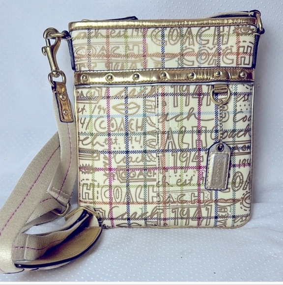 Coach Tattersall Graffiti Swingpack No. KO868-42239 EUC - Picture 1 of 15